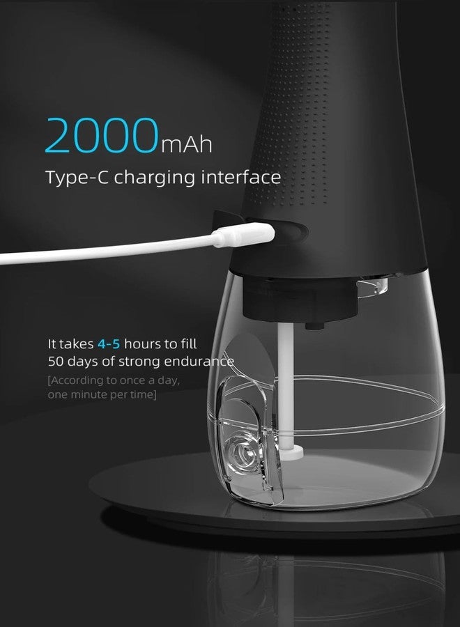 AARAM Rechargeable Dental Flosser Oral Irrigator with 300ml Water Tank | 5 Modes | 8 Replaceable Jet Tips |IPX7 Waterproof (White) - Image 5